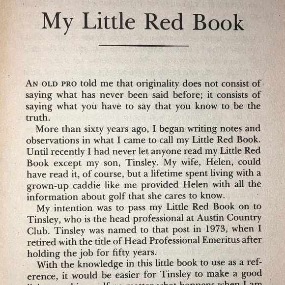 GOLF Book Harvey Penick's Little Red Book - lessons & teachings a lifetime golf - Picture 13 of 16